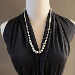 Vintage 925 Silver Graduated Ball Necklace